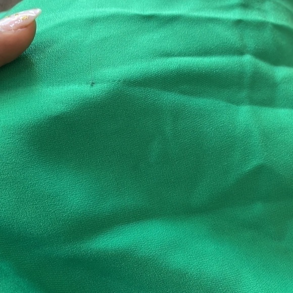 Nwt Halston heritage Sz 4 viridian green swing dress flutter sleeve lined $275 - Picture 11 of 11